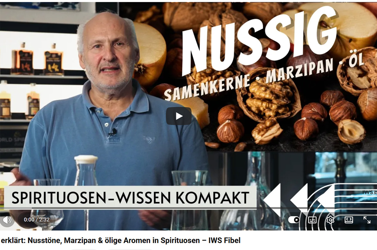 Nussige Aromen in Spirituosen: Nusstöne, Marzipan & ölige Noten erklärt | IWS Fibel