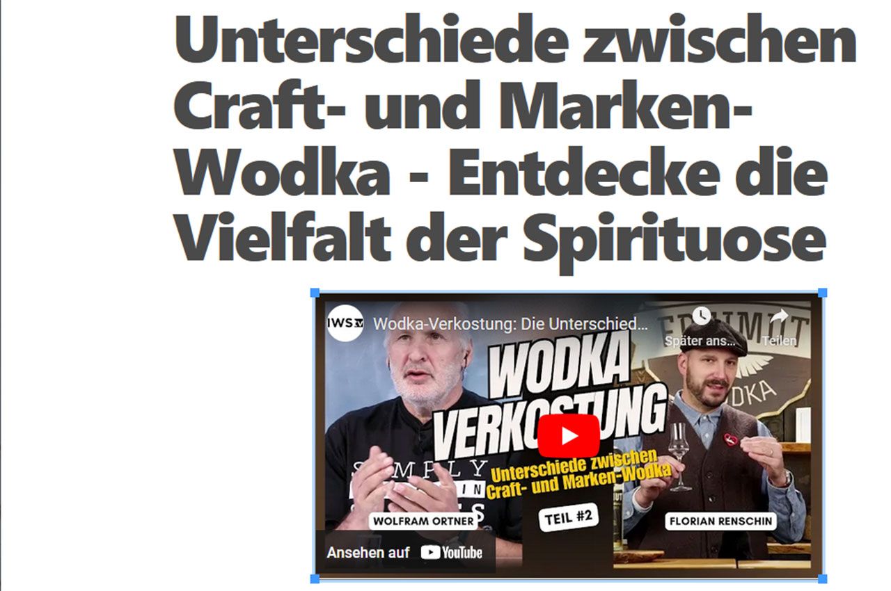 Die Vielfalt der Spirituose: Craft- und Marken-Wodka im Vergleich